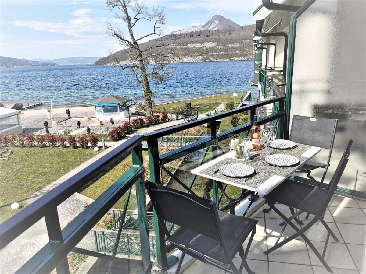 Lac Annecy plage privée, Duplex Baie des voiles Duingt Exterior foto