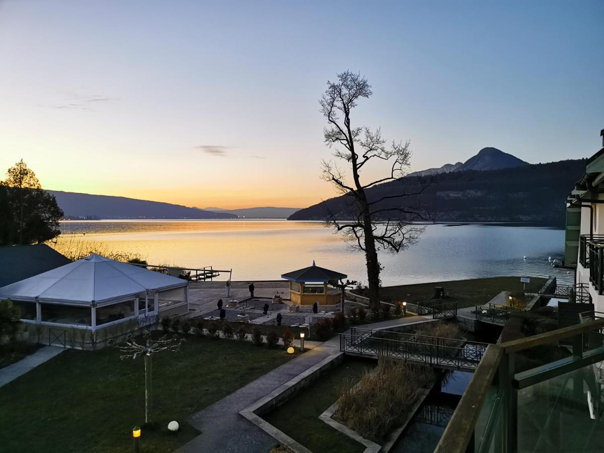 Lac Annecy plage privée, Duplex Baie des voiles Duingt Exterior foto