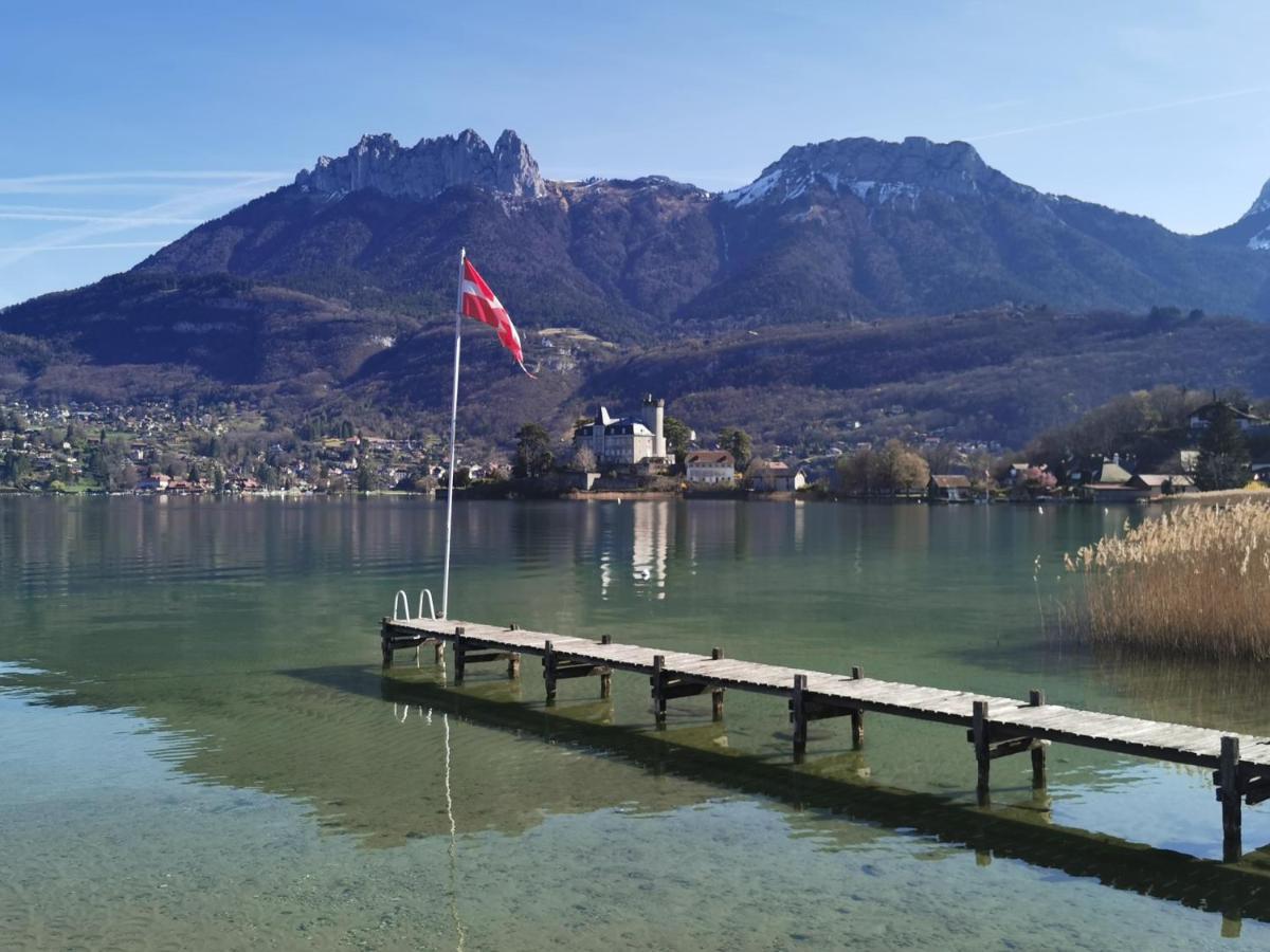 Lac Annecy plage privée, Duplex Baie des voiles Duingt Exterior foto