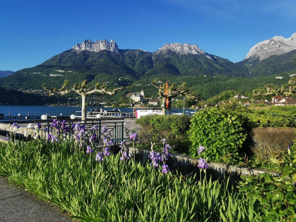 Lac Annecy plage privée, Duplex Baie des voiles Duingt Exterior foto