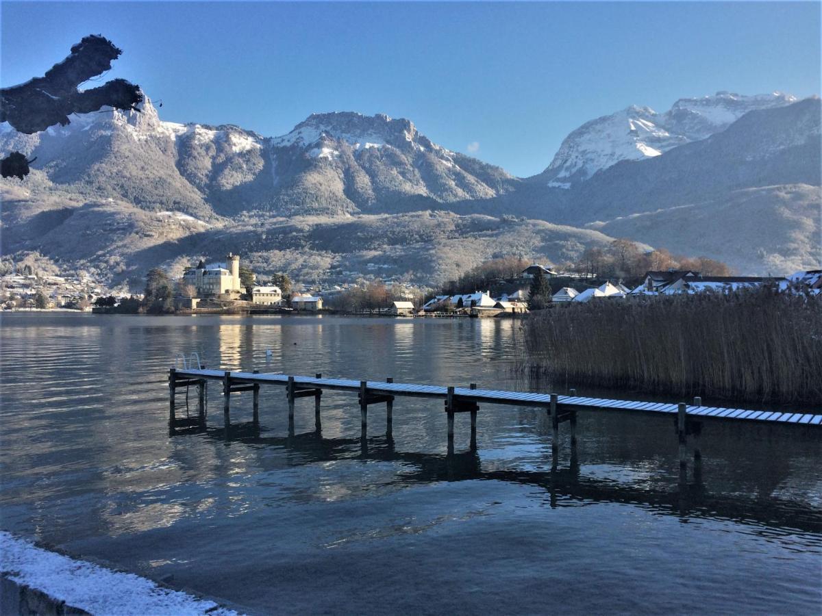 Lac Annecy plage privée, Duplex Baie des voiles Duingt Exterior foto