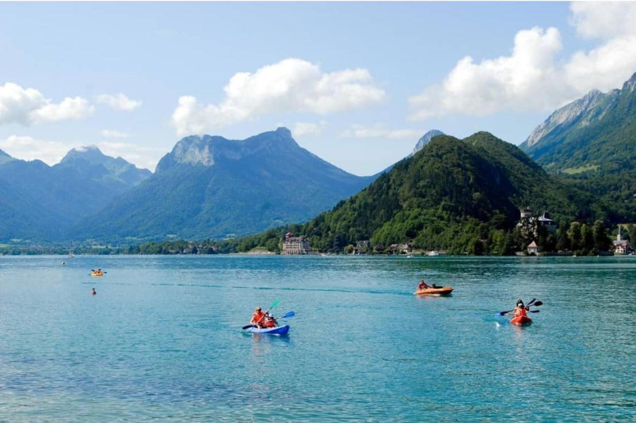 Lac Annecy plage privée, Duplex Baie des voiles Duingt Exterior foto